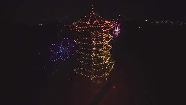 Drone swarm light show