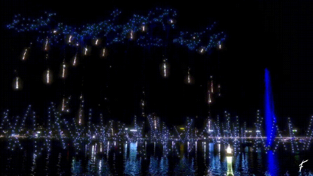 Outdoor drone light show
